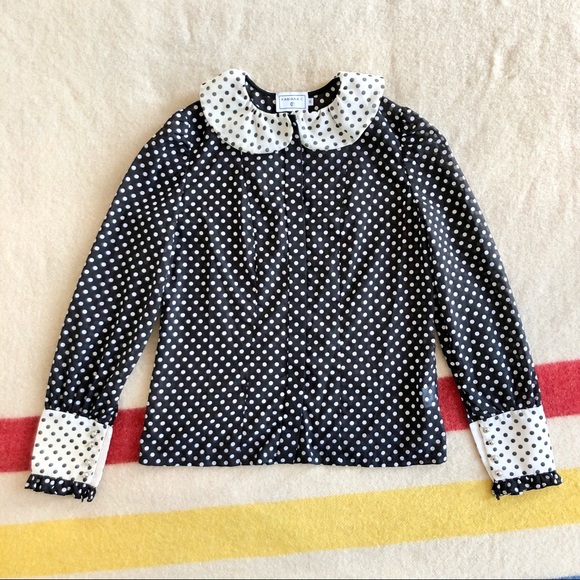 Fabiana C Peter Pan collar polka dot top - Picture 3 of 8